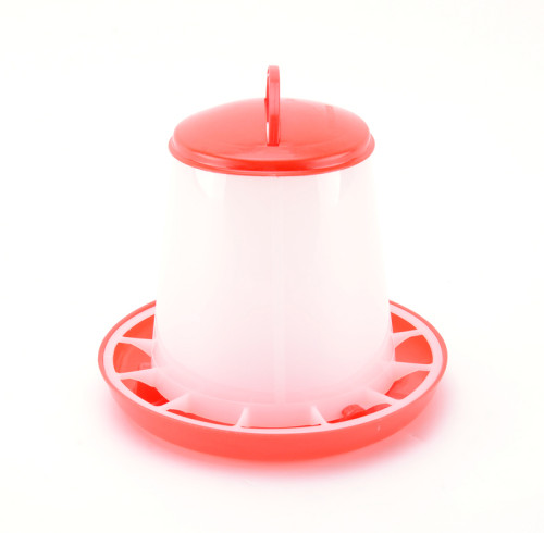 Подвесная автоматическая кормушка для домашней птицы с крышкой, белая пластиковая подвесная кормушка для птицы, прочный контейнер для кормления с ручкой для переноски для цыплят