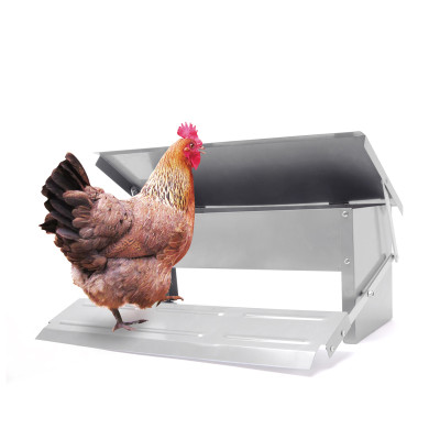 Водонепроницаемая автоматическая кормушка для птицы Matel с крышкой для цыплят, прочные кормушки для птицы из оцинкованной стали, автоматическая кормушка для кур