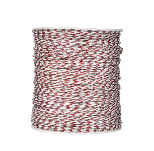 Портативный электрический забор из многопроволочной проволоки для кроликов, 656 футов 200 метров оранжевый электрический забор из многопроволочной веревки, 6 проводников из нержавеющей стали