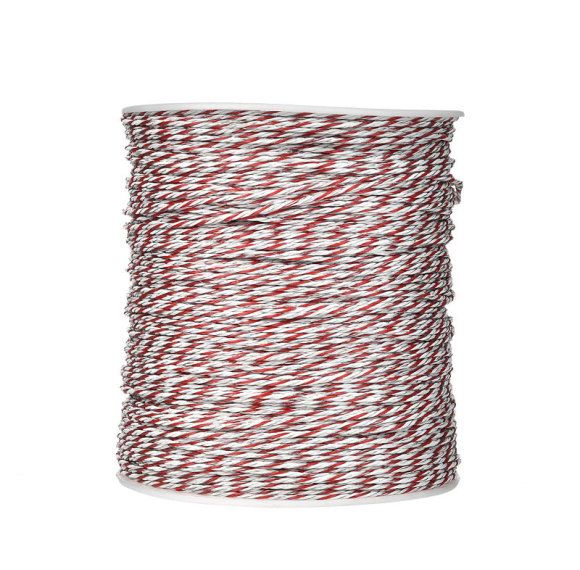 Cerca eléctrica portátil Polywire para conejos, 656 pies 200 metros naranja cerca eléctrica Polywire cuerda, 6 conductores de acero inoxidable