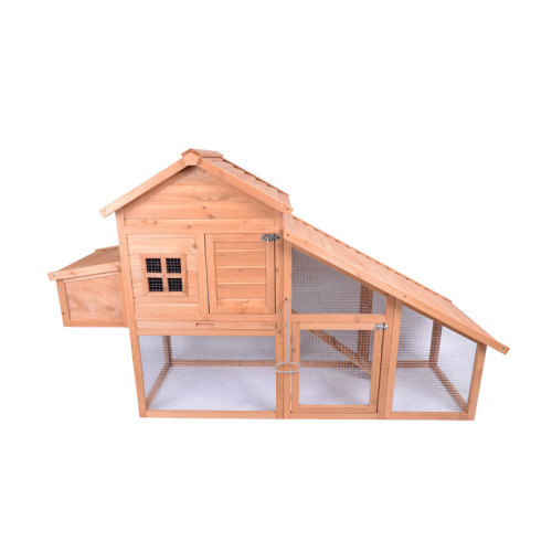 Large Wooden Chicken Coop With Run For Home Backyard, Wooden Pet House Poultry Hutch, Hen House Chicken Coop