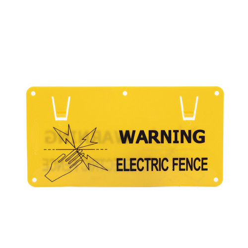 Sinais de alerta de cerca elétrica de plástico para perigo, Sinal de cerca elétrica de casa de fazenda, Sinal de alerta de cerca elétrica de segurança