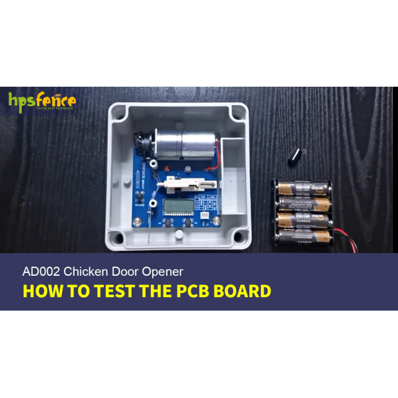 Como testar HPS Fence Automatic Chicken Door Opener AD002 PCB Board