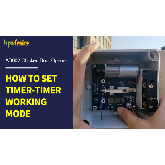 So stellen Sie den automatischen HPS-Zaun-Hühnertüröffner AD002 Timer-Timer-Arbeitsmodus ein