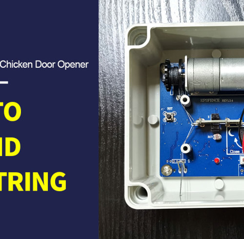Как перемотать нить автоматического открывания двери для кур AD001 / AD002 / AD005 HPS Fence