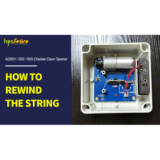 So spulen Sie die Schnur des HPS-Zaun-Automatik-Hühnertüröffners AD001/AD002/AD005 zurück