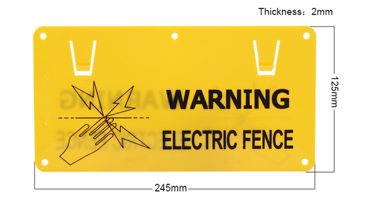 Electric Fence Warning Signs