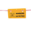 Señales de advertencia de cerca eléctrica de plástico para peligro, señal de cerca eléctrica casa de granja, señal segura de cerca eléctrica de advertencia