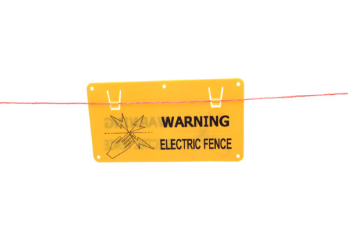 Sinais de alerta de cerca elétrica de plástico para perigo, Sinal de cerca elétrica de casa de fazenda, Sinal de alerta de cerca elétrica de segurança