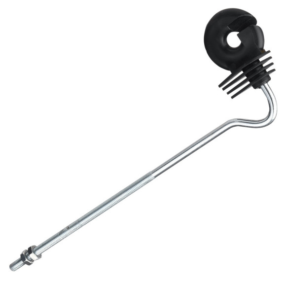 Long Distance Electric Fence Ring Insulators For Metal Post, Y Post, Black