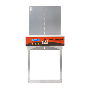 Porta automática do galinheiro de metal com tela de LCD, portas totalmente de alumínio, temporizador de abertura atrasado noturno e matinal