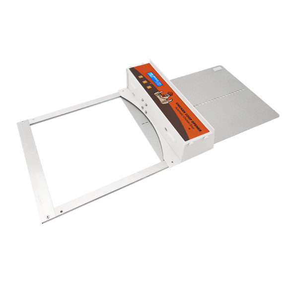 Metal All In One Automatic Chicken Coop Door With LCD Screen, Full Aluminum Doors, Evening And Morning Delayed Opening Timer