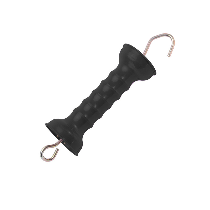 5-Pack Electric Fence Gate Handles – Insulated Spring Handles With Hooks, Black