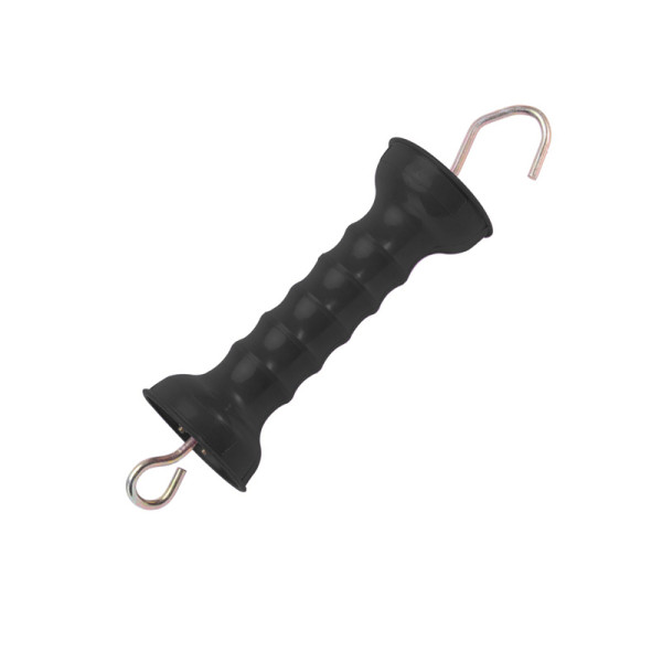 UV Resistance Garden Pasture Electric Fence Gate Handle, Black Insulated Fence Handle with Spring Hook