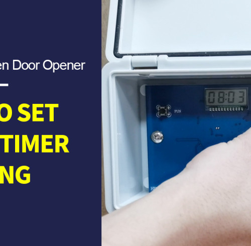 Как установить режим работы таймера-таймера автоматического открывателя двери для кур AD004 HPS Fence