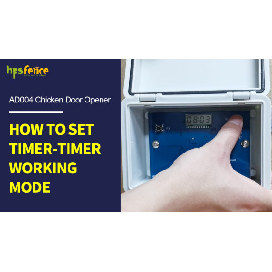 Como definir o modo de funcionamento do temporizador-temporizador AD004 do abridor automático da porta do frango da cerca HPS