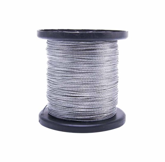 Cable de acero, núcleo de 7x7 filamentos, 368 libras, cuerda de alambre de resistencia a la rotura para tendedero al aire libre, luces de cadena