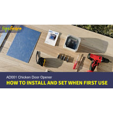 How To Install And Set HPS Fence Automatic Chicken Door Opener AD001 When First Use