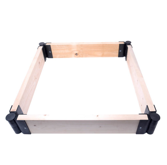 Wood Raised Garden Bed, Outdoor Wooden Raised Garden Bed Planter for Vegetables, Grass, Lawn, Yard - Natural