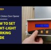 Как установить автоматический открыватель двери для кур AD006 HPS Fence в режим работы Light-Light