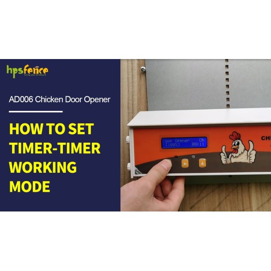 Como definir o modo de funcionamento do temporizador-temporizador AD006 do abridor automático da porta do frango da cerca HPS