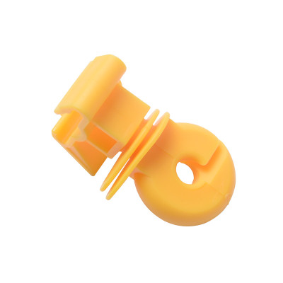 Electric Fence T-Post Ring Insulator,  Standard Snug-fitting Ring Insulator, Plastic, Yellow