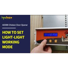 How To Set HPS Fence Automatic Chicken Door Opener AD006 Light-Light Working Mode