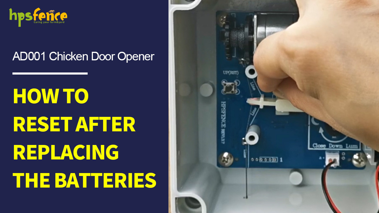 How To Reset After Replacing The Batteries For HPS Fence Automatic Chicken Door Opener AD005