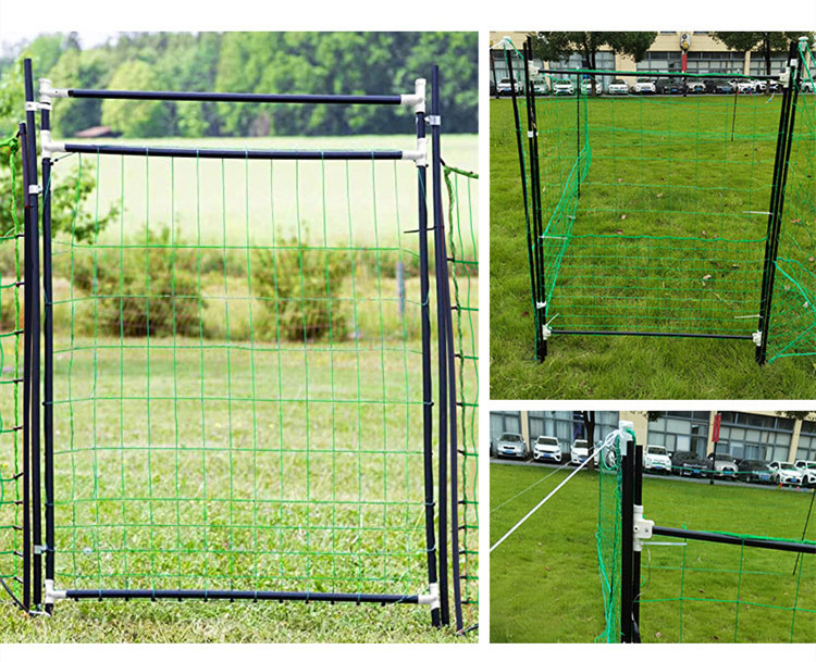 Electric poultry netting fence gate