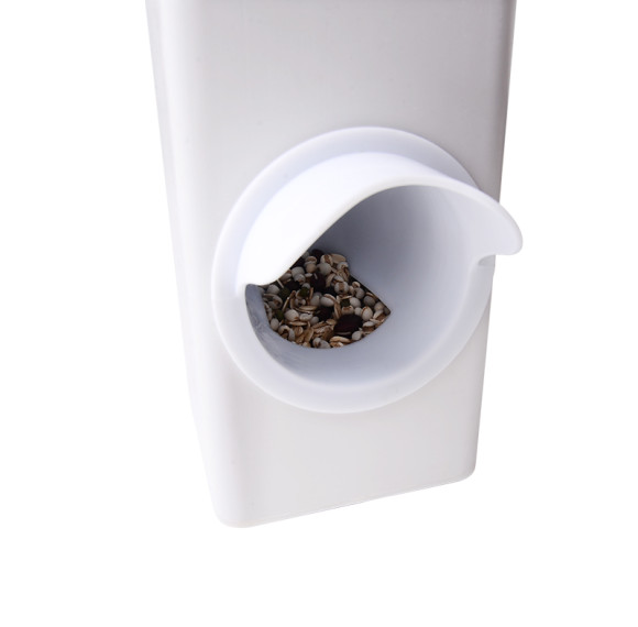 Outdoor Farm Automatic Poultry Feeder, White PVC Poultry Feeder, Single Port Poultry Feeder