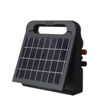 Solar Powered Electric Fence Energizer, 0.25 Joule, Solar Electric Fence Charger, Battery Saving Technology, Solar Battery & Leadsets Included