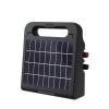 Energizador de cerca elétrica movido a energia solar, 0,25 Joule, carregador de cerca elétrica solar, tecnologia de economia de bateria, bateria solar e conjuntos de cabos incluídos