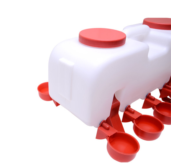 10L Automatic Poultry Waterer Drinker With 10 Water Bowls , Chick Waterer Plastic Poultry Fount, Automatic Chicken Water Container Jar