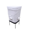 Outdoor Farm Automatic Poultry Feeder, White Poultry Feeder, 20 lbs Capacity, 3-Port Automatic chicken feeder