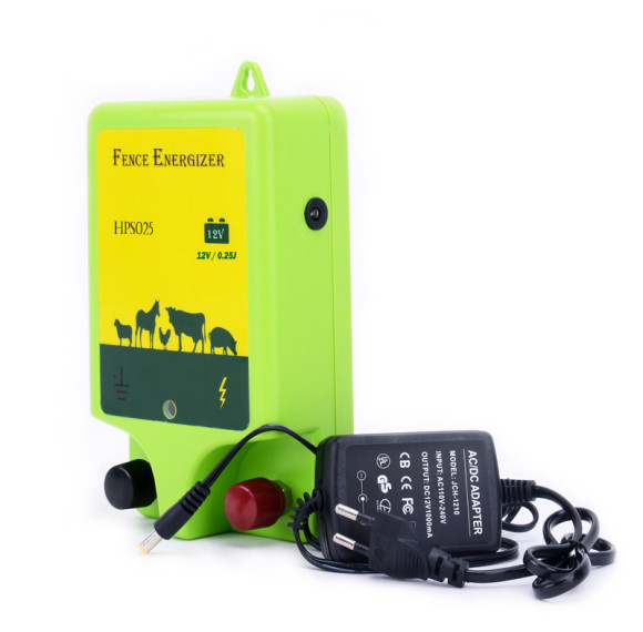 AC-Powered Electric Fence Charger Energizer, 0.25 Joule, 110-240 Volts Energizer, Added Power Reserve, Unbeatable Reliability, Easy Installation