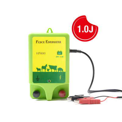 Battery Powered Electric Fence Energizer 1 Joule, 110 Volt Energizer, Unbeatable Reliability, Easy Installation