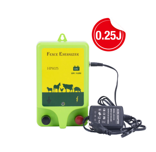 AC-Powered Electric Fence Charger Energizer, 0.25 Joule, 110-240 Volts Energizer