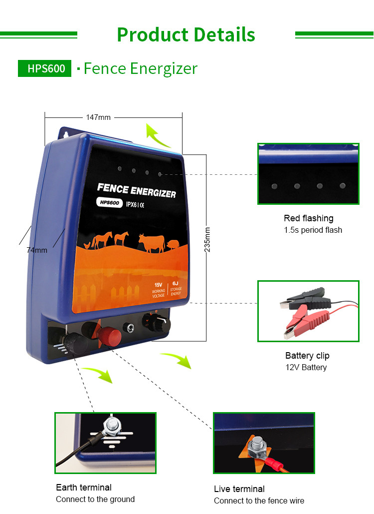 hps fence electric fence energizer