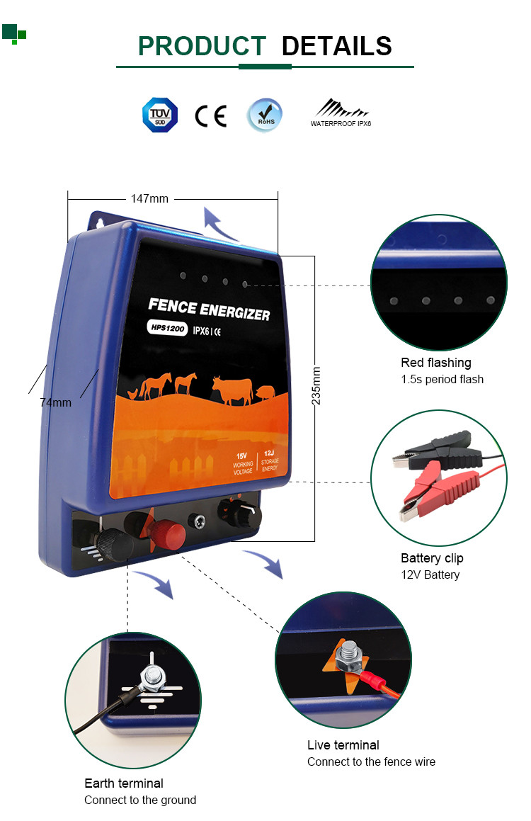 hps fence electric fence energizer