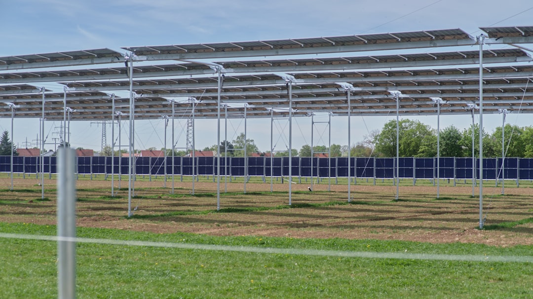 A solar fence energizer in a field
