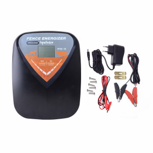 High Voltage 12 V and 110-240V Powered with LCD Display 20km 2J Electric Fence Charger for Farm