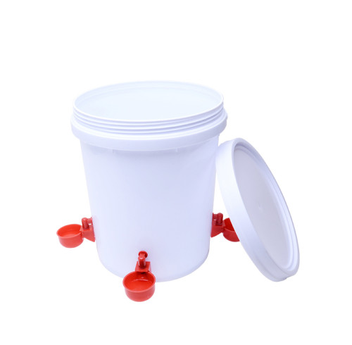 20L Automatic Poultry Waterer Drinker With 4 Water Cups , Automatic Chicken Drinker for Outside or Indoor