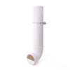 Outdoor Farm Automatic 4L Poultry Feeder, Durable White Color PVC Poultry Feeder, Single Port Poultry Feeder