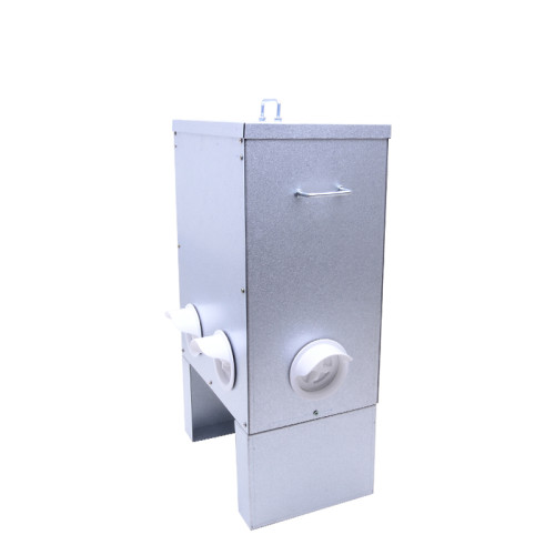 Outdoor Farm Automatic Poultry Feeder, Aluminum Coated Poultry Feeder, 25 L Capacity, 4-Port Automatic chicken feeder