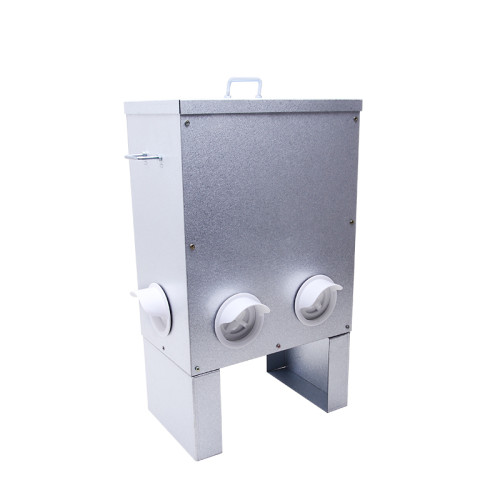 Outdoor Farm Automatic Poultry Feeder, Aluminum Coated Poultry Feeder, 25 L Capacity, 4-Port Automatic chicken feeder
