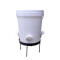 Outdoor Farm Automatic Poultry Feeder, White Poultry Feeder, 20 lbs Capacity, 3-Port Automatic chicken feeder