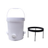 Outdoor Farm Automatic Poultry Feeder, White Poultry Feeder, 20 lbs Capacity, 3-Port Automatic chicken feeder