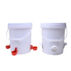 Outdoor Farm Automatic Poultry Feeder, White Poultry Feeder, 20 lbs Capacity, 3-Port Automatic chicken feeder