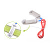 Electric Fence Tape Connector with 2 Pieces Stainless Steel Plates With Red Cable for 40mm Electric Tape Connection