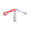 Electric Fence Tape Connector with 2 Pieces Stainless Steel Plates With Red Cable for 40mm Electric Tape Connection